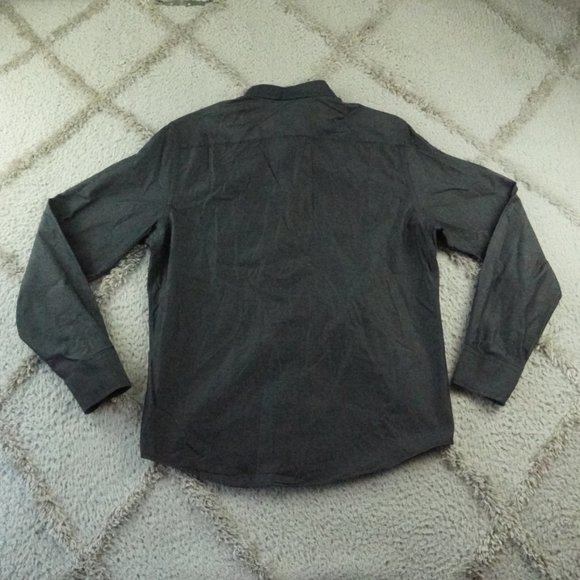 UNTUCKit Button Up Shirt Mens Adult Large Slim Fit Solid Gray Casual Business - Picture 8 of 9